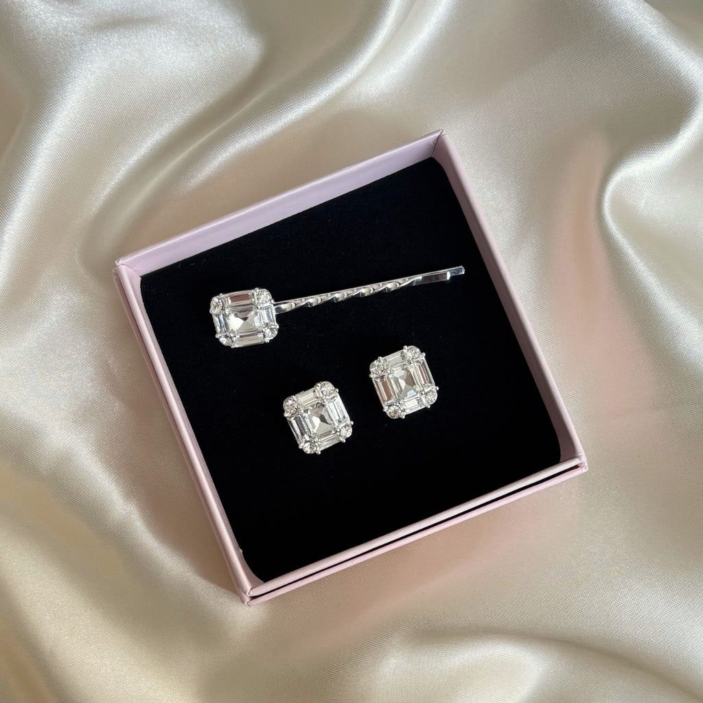 Funkelndes Stecker Set – Silber