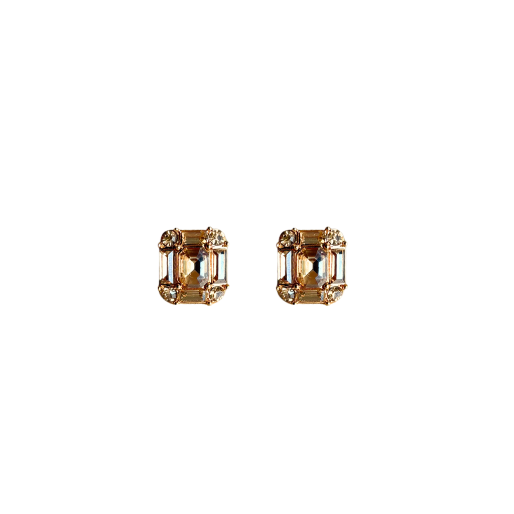 Funkelnde Steckerohrringe – Gold