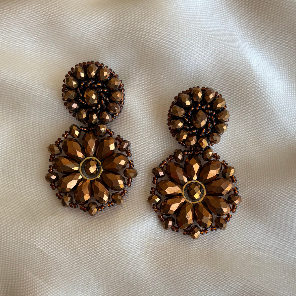 Thirsa Earrings - Brown