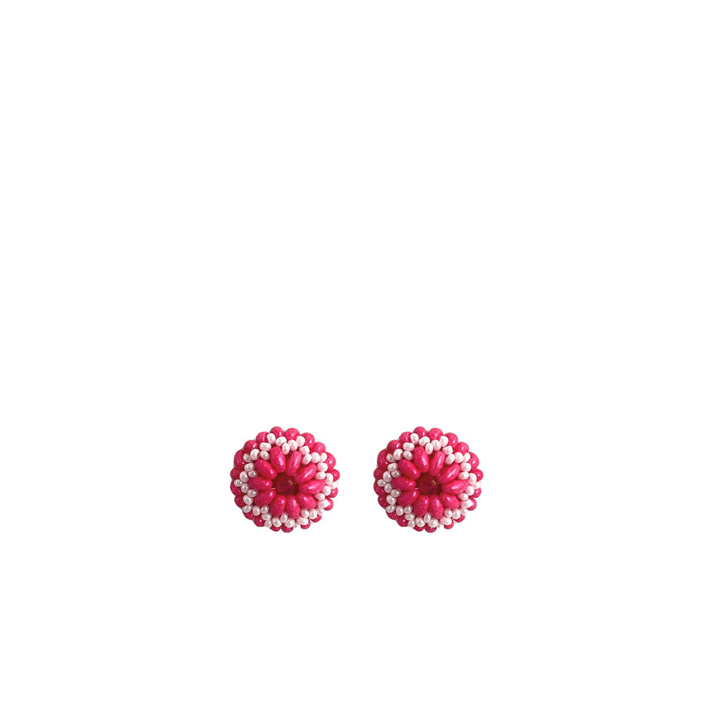 Tiny Flower Earrings - Pink - Paulie Pocket