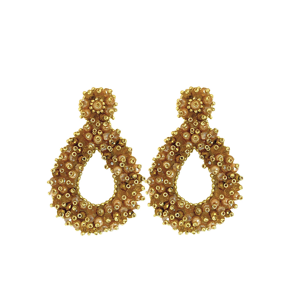 Drops Beads Earrings - Gold - Paulie Pocket