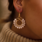 Eva Earrings - Beige