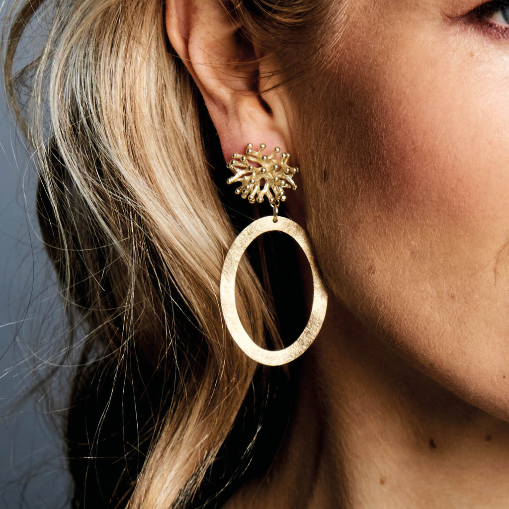 Golden Coralie Earrings - Oor - Paulie Pocket