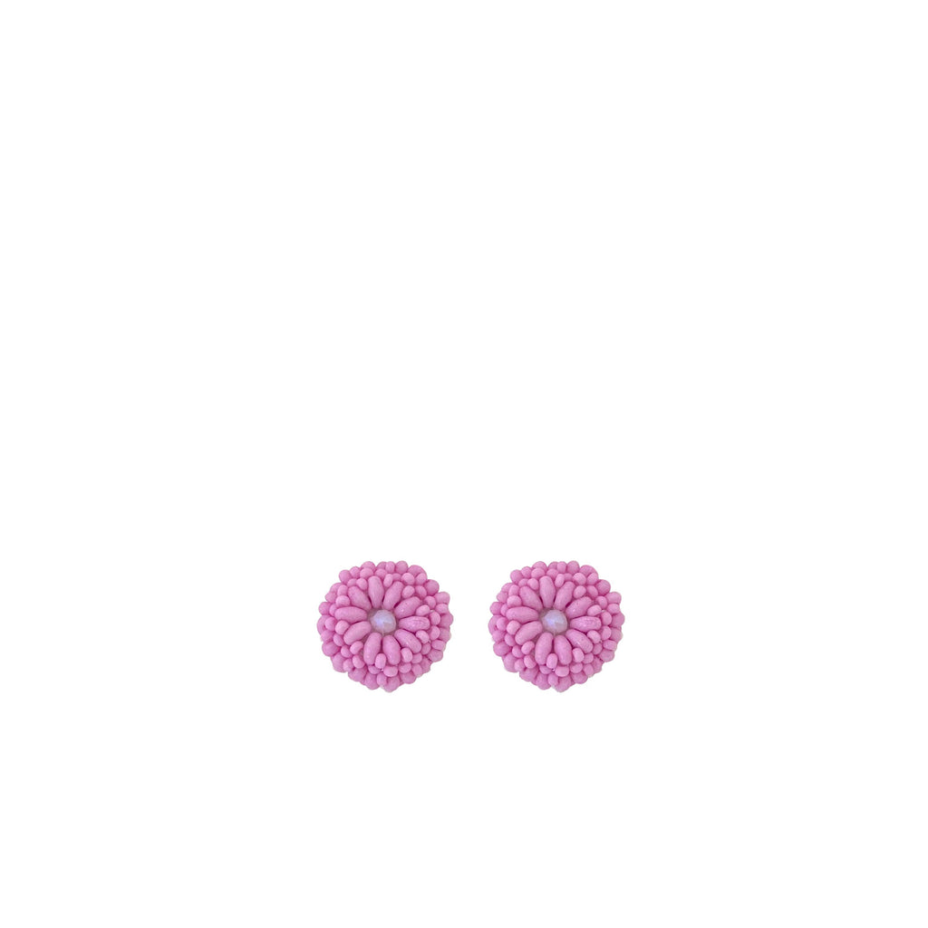 Tiny Flower Earrings - Pink - Paulie pocket