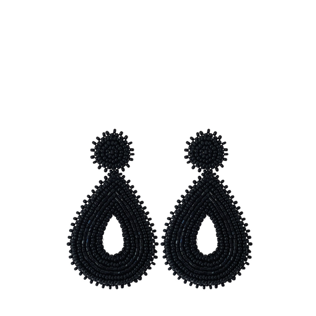 Small Beads Earrings - Black